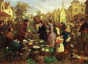 Henry Charles Bryant Market Day china oil painting artist